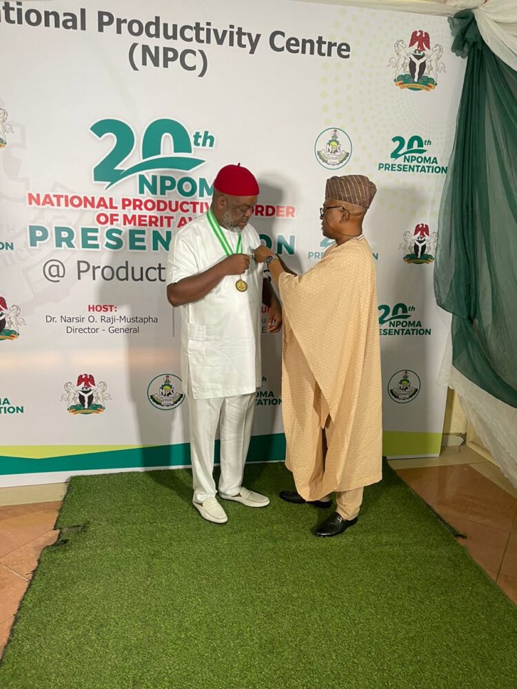 Federal Government Honors Former Minister of Labour and Employment, Dr Emeka Wogu.