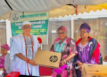 We will Galvanise Informal Sector; NPC Says Doles Out Computers To Lagos Community.