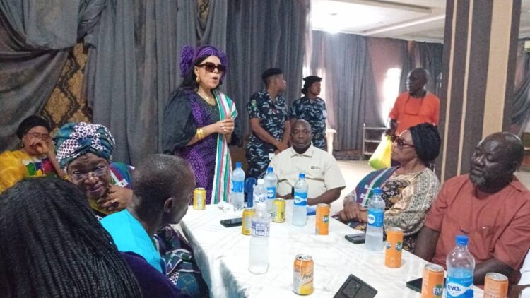 HOMECOMING VISITATION: APC National Women Leader, Dr. Mrs. Mary Alile, paid visit to Iyoba ward leaders.