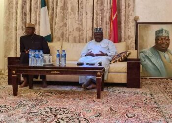 Governor Radda Pays Condolence Visit to Senator Ahmed Lawal.