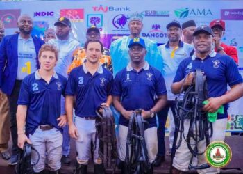 FOR THE LOVE OF A SPORT.     Governor Radda, Katsina Emir Present Trophy to Kaduna Polo Champions.