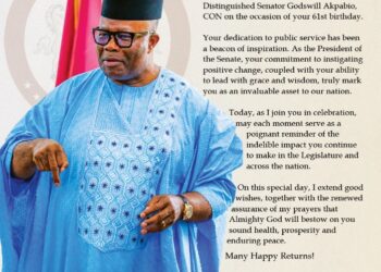Prof. Sulaiman Salutes President of the Senate at 61.