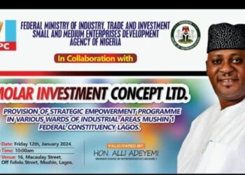 Lagos Federal Lawmaker Partners Ministry of Industry, Trade and Investment, SMEDAN on Strategic Empowerment.
