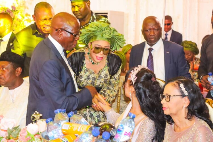 Political Luminary: Dr. Mrs. Mary Alile Illuminates Oshiomhole Wedding With Radiant Presence