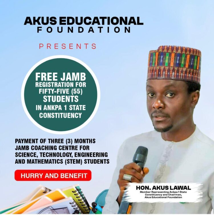 Kogi Lawmaker Embarks on Free Jamb Registration , Coaching on Science, Technology for Constituents.