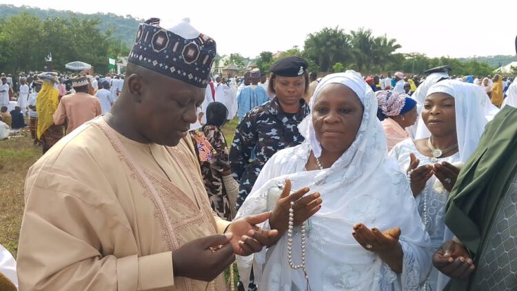 HONORABLE COMMISSIONER FOR HUMANITARIAN AFFAIRS AND POVERTY ALLEVIATION KOGI STATE HAJIA RABIETU OKUTE WISHES MUSLIM BROTHERS BARKA DA ID EL KABIR ACROSS THE STATE AND HER COMMUNITY
