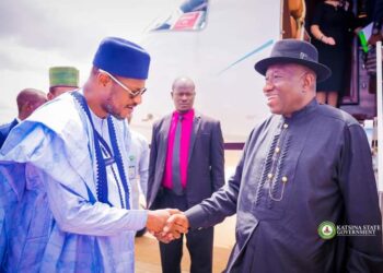 Jonathan Pays Condolence Visit to Family of Late Dada Yar’adua in Katsina