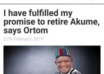 This is one of the reasons why I find it TOTALLY UNACCEPTABLE and would NEVER to subscribe to the idea of anybody teaming up with Ortom,who I know to be close to Senator George Akume,CON,SGF now to fight and engage in any political conspiracies against Governor Hyacinth Alia of Benue State. This is one of the reasons why I find it TOTALLY UNACCEPTABLE and would NEVER to subscribe to the idea of anybody teaming up with Ortom,who I know to be close to Senator George Akume,CON,SGF now to fight and engage in any political conspiracies against Governor Hyacinth Alia of Benue State.