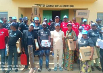 Deputy House Leader Donates Laptops, Notebooks , and Learning Materials      As He Trains Over 100 Scholars
