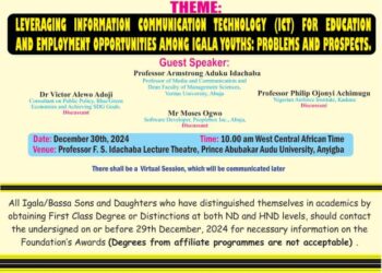 24th Annual Igala Education Summit Holds December 30 in PAAU, Anyigba.