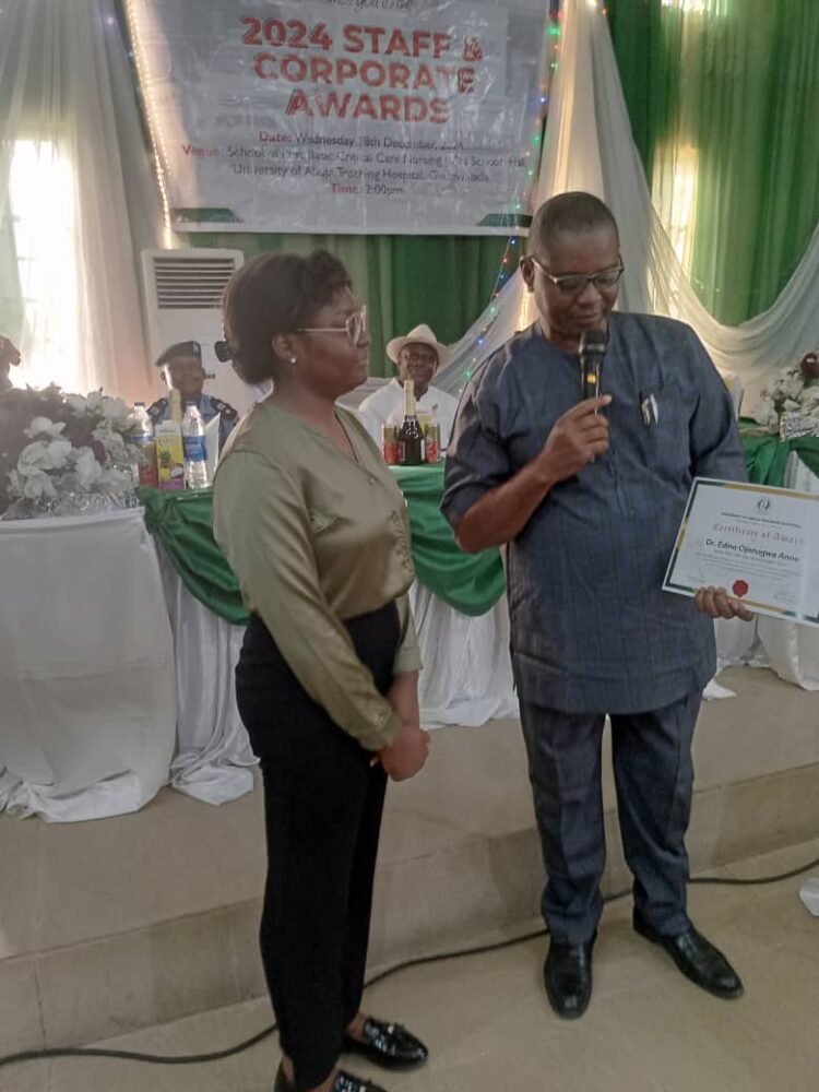 Dr Edino, Ojonugwa Anne Emerges Best Gynecologist in UATH/YGTH Gwagwalada .
