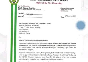 IBB University Lapai Lauds NELFUND for Releasing 122M, Inclusion of 2,375 Students .