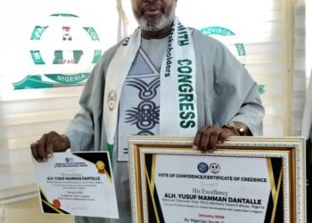 Nigerian Youth Congress Honors Alh. Yusuf Mamman Dantalle with Lifetime Ambassadorial Award