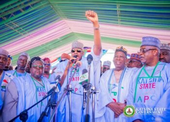 APC National Chairman Ganduje Flags Off LG Election Campaign in Katsina, Welcomes PDP, Accord Stalwarts.