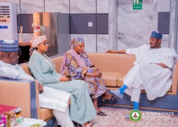 Governor Radda of Katsina pays Congratulatory visit to UBEC Chairman , Aisha Garba.