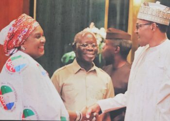 Former APC National Woman Leader, Hajia Salamatu Baiwa Umar-Eluma, Condoles with the Family of Late Former President Buhari 