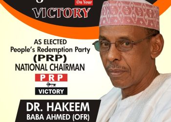 National Convention; Kogi PRP Chairman, Secretary Congratulates Elected National Executives