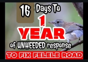 EFTAI Bids The Former Commissioner Of Works, Hon. Mohammed Ahovi Yusuf That Failed To Heed Fixing Felele Road Despite Many Deaths and Agony On That Road Farewell… -EFTAI