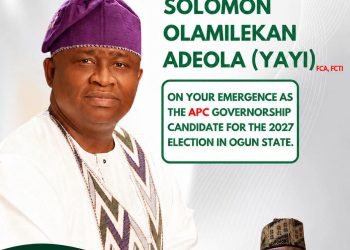 Dr Akor Congratulates APC Governorship Candidate for Ogun State, Solomon Olamilekan Yayi