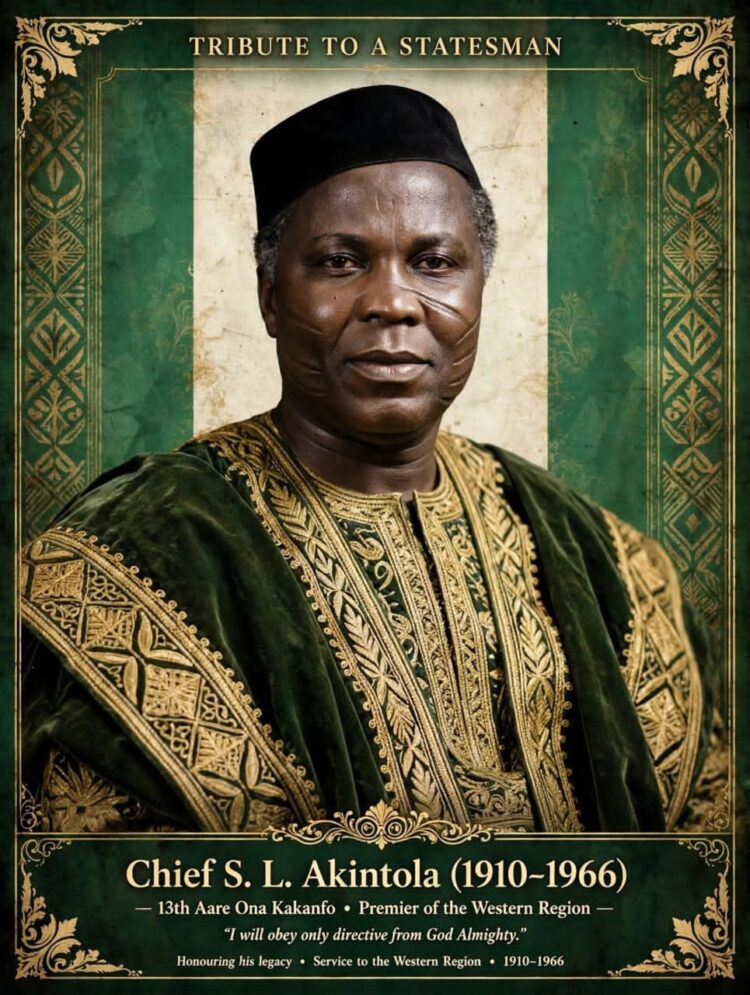 Chief Samuel Ladoke Akintola— S.L.A — was one of the founding fathers of Nigeria and the last Premier of Western
